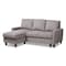 Baxton Studio Greyson Modern Light Grey Upholstered Reversible Sectional Sofa 144-8757 - alternate 3
